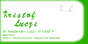 kristof luczi business card